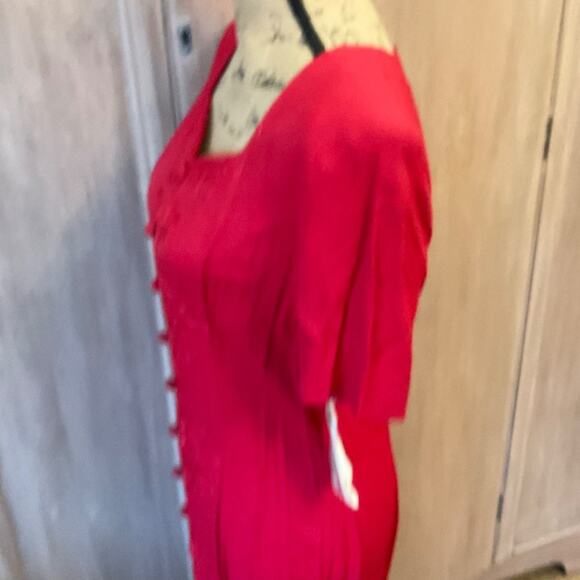 NWT Vintage Casual Corner 90’s Red Midi Dress Pretty Woman Hailey Rich Mom Sz 10 - Picture 16 of 16